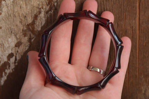 Red Prystal Bamboo Bakelite