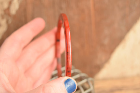 Red and Black Marbled Bakelite Spacer Bangle