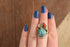 Turquoise Nugget and Coral Ring Size 7 1/4