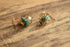 Caged Turquoise Dangle Earrings
