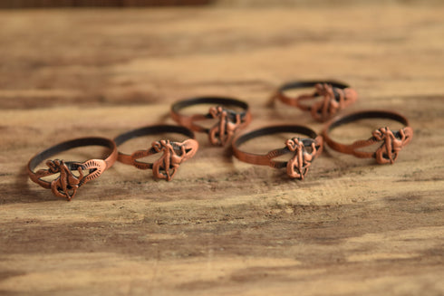 Rodeo Cowboy Copper Ring - Size 7-11 Adjustable