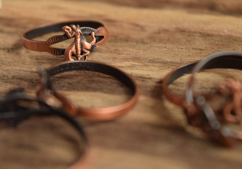Rodeo Cowboy Copper Ring - Size 7-11 Adjustable
