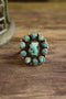 Pale Turquoise Cluster Ring Size 6