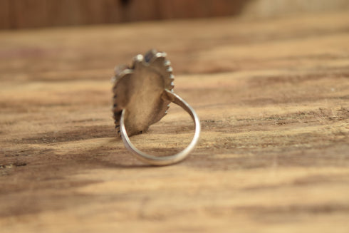 Green Turquoise Size 5 3/4 (Tight Size 6) Multistone Zuni ring