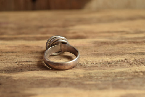 Modernist Ball Ring Size 9 with rings