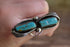 Long Dual Turquoise Ring - Size 10