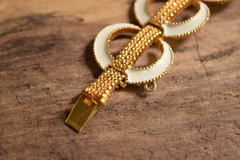 Crescent Moon Link Bracelet - D'orlan vintage