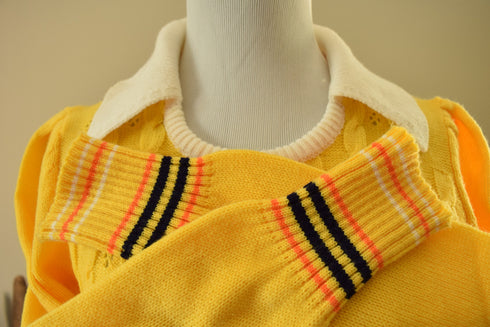 Collared Yellow Vintage Sweater