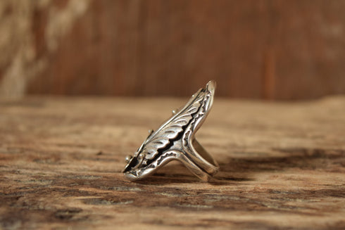 Sterling Silver Native Ring - Size 5 1/2