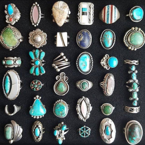 Turquoise Tear drop ring - size 5.75  6