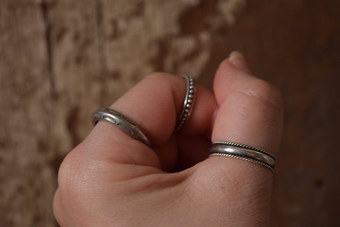 Sterling Silver Band Ring - Southwestern Thumb Ring