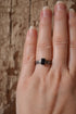 Black Square Ring Size 7 - Sterling Silver