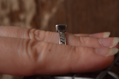 Black Square Ring Size 7 - Sterling Silver