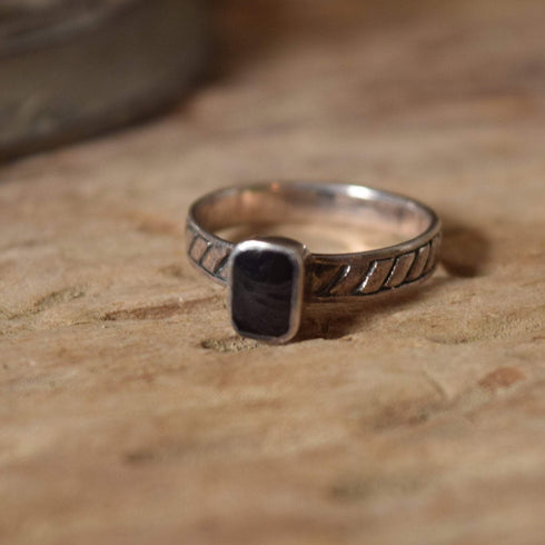 Black Square Ring size 7