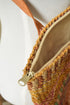 Colorful Woven Sisal Lined Market Bag - Leather Straps