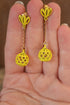Yellow Drop Ball Clip On Earrings