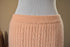 Peach Cable Knit Skirt - Lambswool & Angora Size Medium