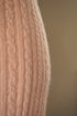 Peach Cable Knit Skirt - Lambswool & Angora Size Medium
