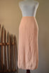 Peach Cable Knit Skirt - Lambswool & Angora Size Medium