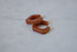 Brown Square Hoop Earrings - Bakelite Hoops