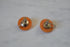 Faceted Orange Butterscotch Bakelite Screw Back Earrings