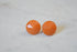 Faceted Orange Butterscotch Bakelite Screw Back Earrings