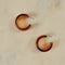 Brown Bakelite Hoop Earrings - Root Beer Bakelite