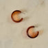 Brown Bakelite Hoop Earrings - Root Beer Bakelite