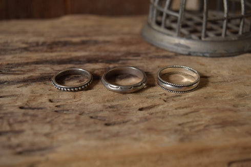 Sterling Silver Band Ring - Southwestern Thumb Ring