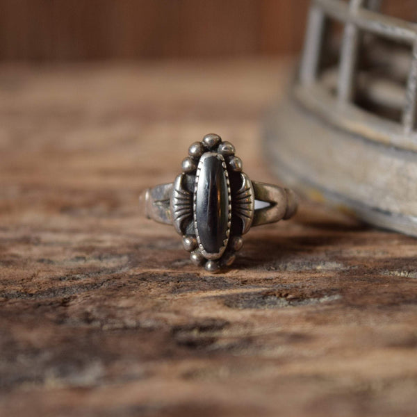 Hematite Sterling Ring  Size 5 3/4 - Bell Trading Post