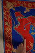 Red and Blue Silk Scarf - Astrological and Nautical