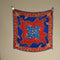 Red and Blue Silk Scarf - Astrological and Nautical
