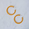 Thin Baketlite butterscotch hoop earrings