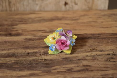 Flower Star Bone China Brooch - Spring Floral Pin