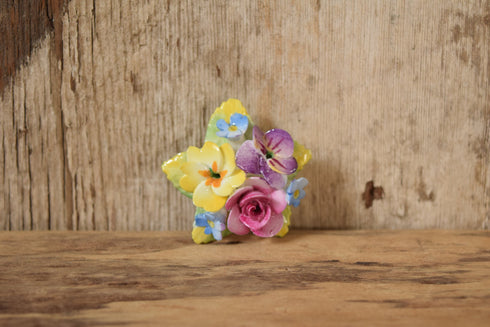 Flower Star Bone China Brooch - Spring Floral Pin