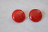 Round Red Marbled Bakelite Clip On Earrings