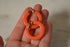 Pink Bakelite Hoop Clip Earrings  - Coral Pink