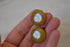Marbled Green Bakelite Screw Back Earrings