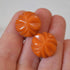 Carved Bakelite Screw Back Earrings - Dark Butterscotch