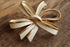 White & Golden Bow Brooch - Vintage Crown Trifari