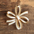 Trifari Gold and White Bow Brooch