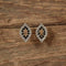 Black and White Rhinestone Stud Earrings