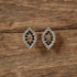 Black and White Rhinestone Stud Earrings