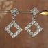 Square Rhinestone Dangle Earrings
