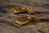 Ornate Gold Toned Dangle Clip On Earrings - 1970's Celebrity Jewels