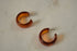 Brown Bakelite Hoop Earrings - Root Beer Bakelite