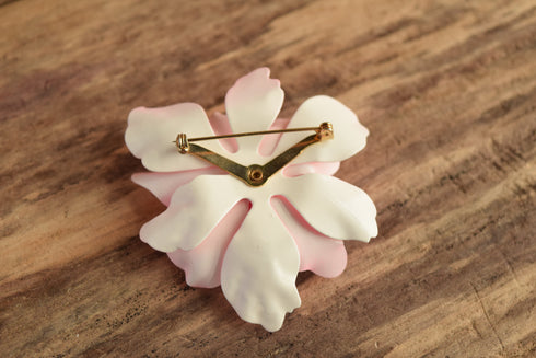 Vibrant Pink Flower Brooch