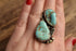 Large Dual Turquoise Ring Size 7.5