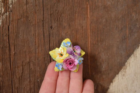 Flower Star Bone China Brooch - Spring Floral Pin
