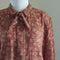 Red & Brown Floral Pendleton Blouse